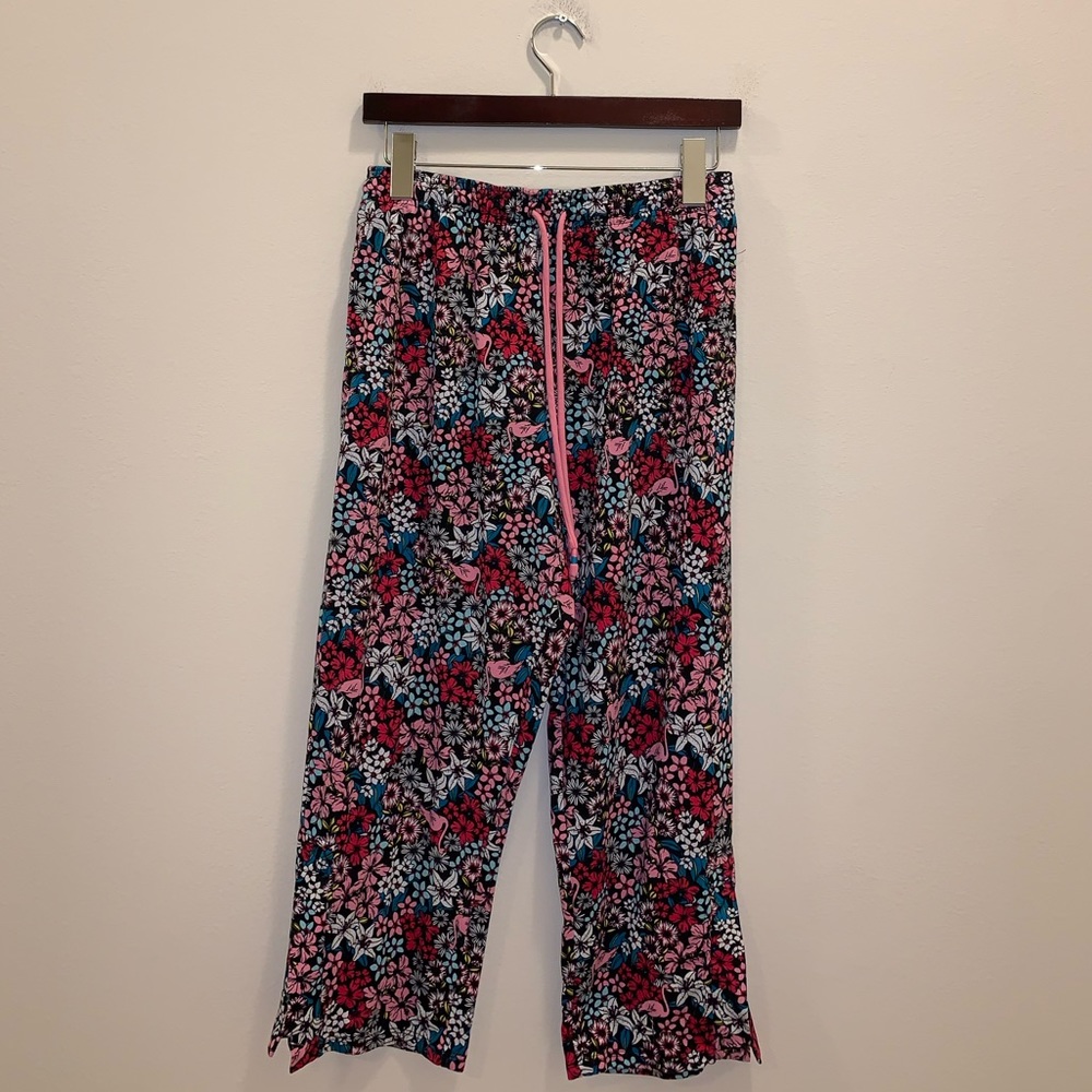 Cuddl Duds Smart Comfort Red, Pink & Blue Floral Pants size S - Picture 2 of 10